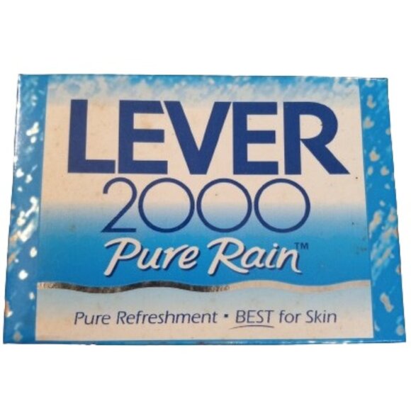 LEVER 2000 PURE RAIN 5 oz Deodorant Soap Bar Pack of 2 Bars NEW NOS Vintage 1997 - Picture 1 of 6